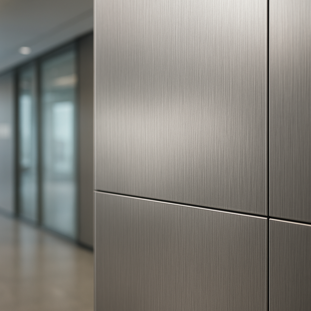 Revestimento para paredes internas em aço com acabamento técnico